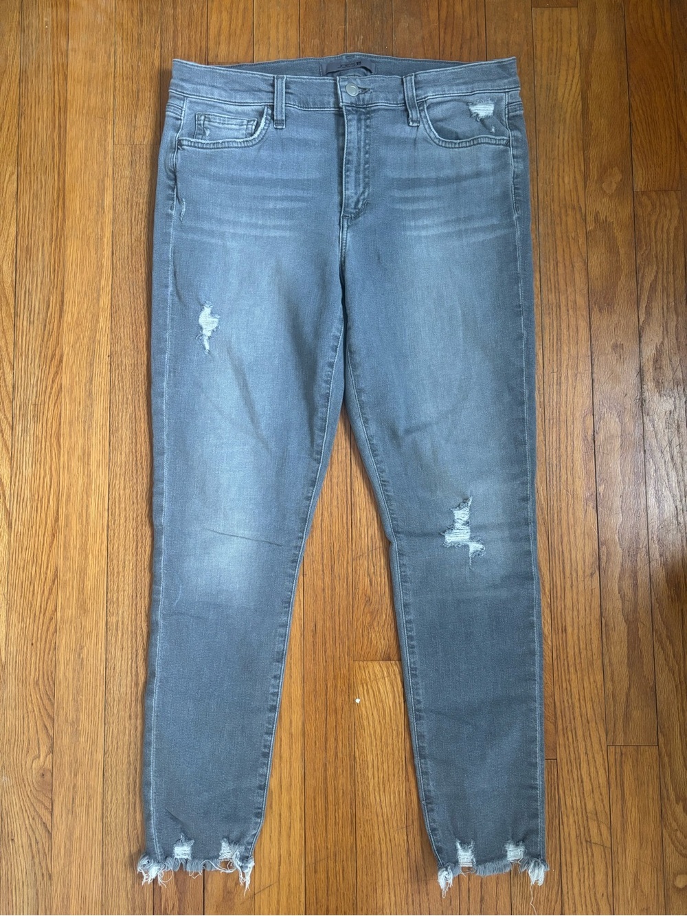 Joe's Jeans Women's Low Rise Grey Distressed Skinny Jeans